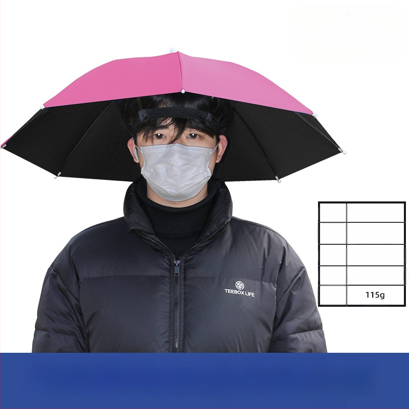 Ant galvos tvirtinamas skėtis, skirtas žvejybai, nešiojamas saulės skėtis, didelis lauko sulankstomas skėtis, atsparus UV spinduliams, atsparus vėjui, didmeninė prekyba