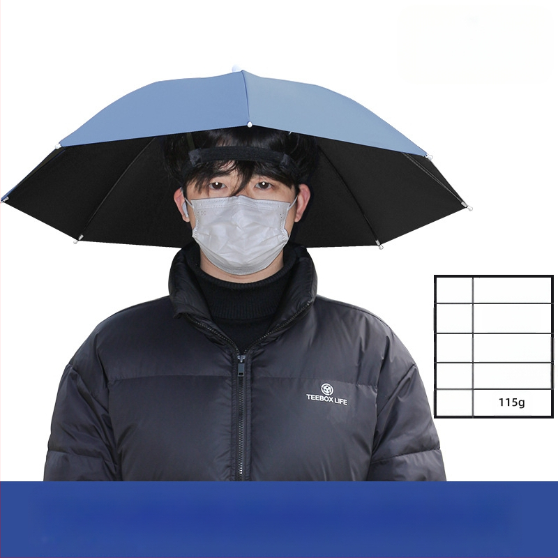 Ant galvos tvirtinamas skėtis, skirtas žvejybai, nešiojamas saulės skėtis, didelis lauko sulankstomas skėtis, atsparus UV spinduliams, atsparus vėjui, didmeninė prekyba