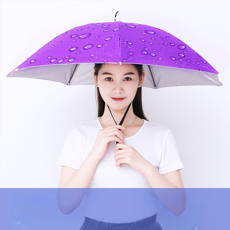 Ant galvos tvirtinamas skėtis, skirtas žvejybai, nešiojamas saulės skėtis, didelis lauko sulankstomas skėtis, atsparus UV spinduliams, atsparus vėjui, didmeninė prekyba