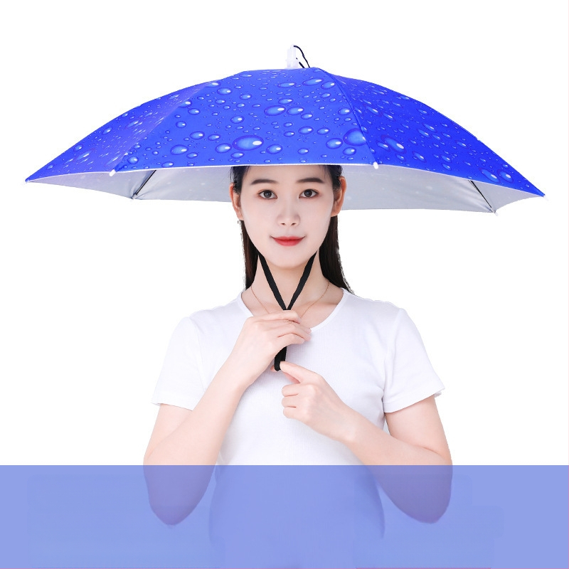 Ant galvos tvirtinamas skėtis, skirtas žvejybai, nešiojamas saulės skėtis, didelis lauko sulankstomas skėtis, atsparus UV spinduliams, atsparus vėjui, didmeninė prekyba