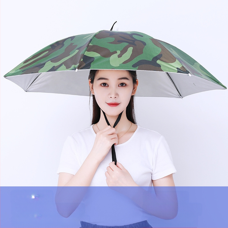 Ant galvos tvirtinamas skėtis, skirtas žvejybai, nešiojamas saulės skėtis, didelis lauko sulankstomas skėtis, atsparus UV spinduliams, atsparus vėjui, didmeninė prekyba