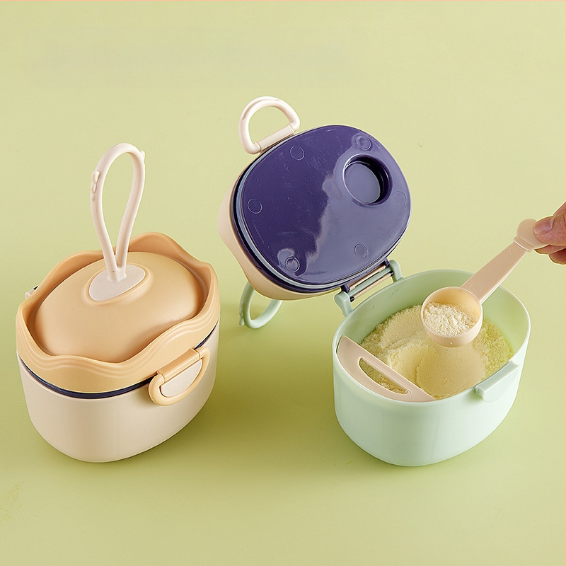 Kūdikių pieno miltelių dėžutė Nešiojama išeinanti sandari drėgmei atspari pakuotė Papildoma maisto dėžutė Ryžių užkandžiai Didelės talpos laikymo indas