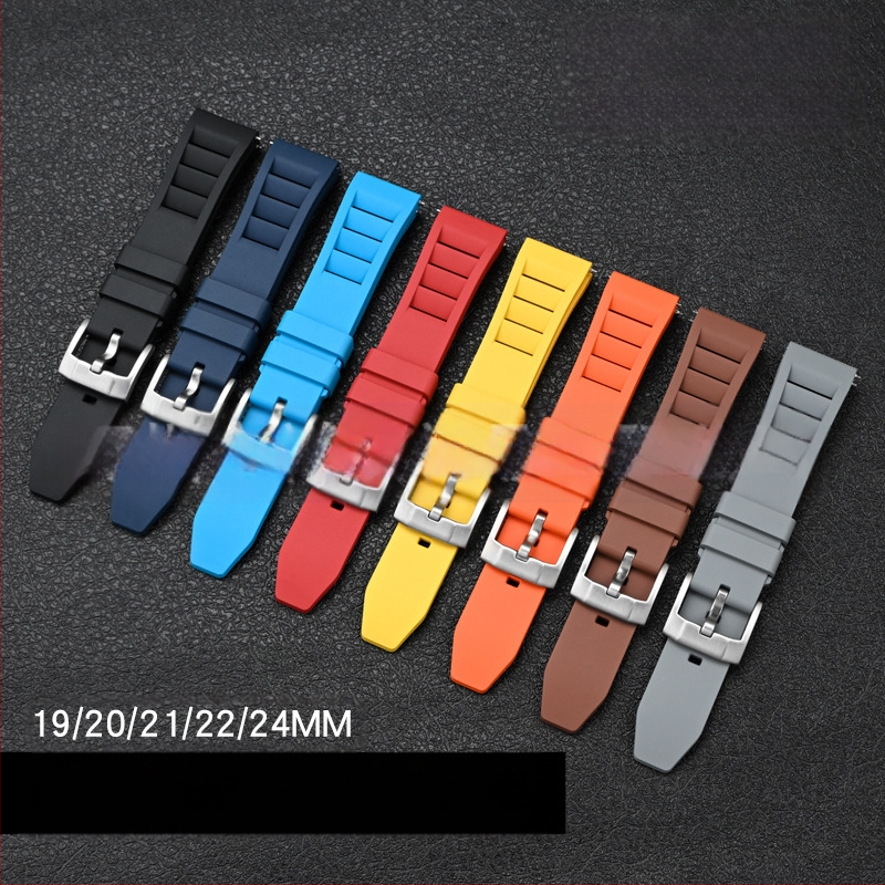 Explosions universāla ātras atbrīvošanas fluorgumijas siksniņa Huawei Apple Watch siksniņai FKM siksniņa 19/20/21/24mm