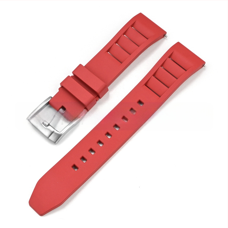 Explosions universāla ātras atbrīvošanas fluorgumijas siksniņa Huawei Apple Watch siksniņai FKM siksniņa 19/20/21/24mm