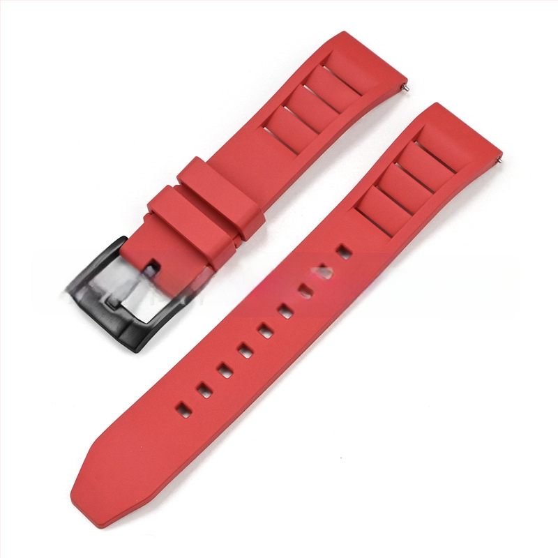 Explosions universāla ātras atbrīvošanas fluorgumijas siksniņa Huawei Apple Watch siksniņai FKM siksniņa 19/20/21/24mm