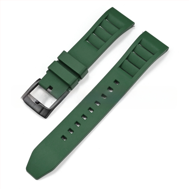 Explosions universāla ātras atbrīvošanas fluorgumijas siksniņa Huawei Apple Watch siksniņai FKM siksniņa 19/20/21/24mm