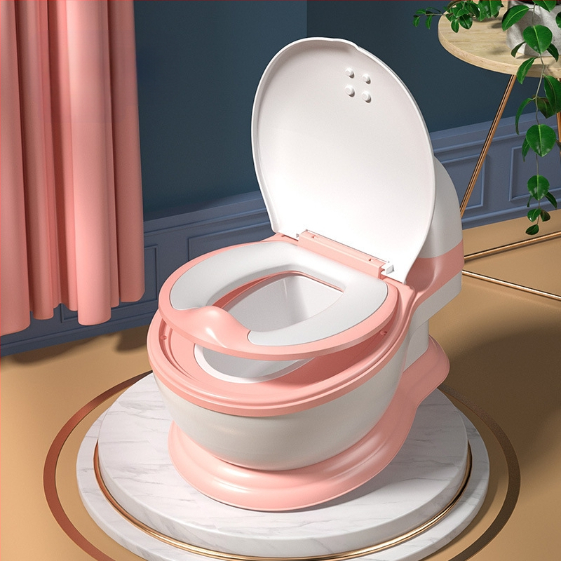 Bērnu podiņš, liels mājsaimniecības bērnu tualete, meitenes tualete, mazulis, bērni, mākslīgais urīns, spainis, zēna urīns