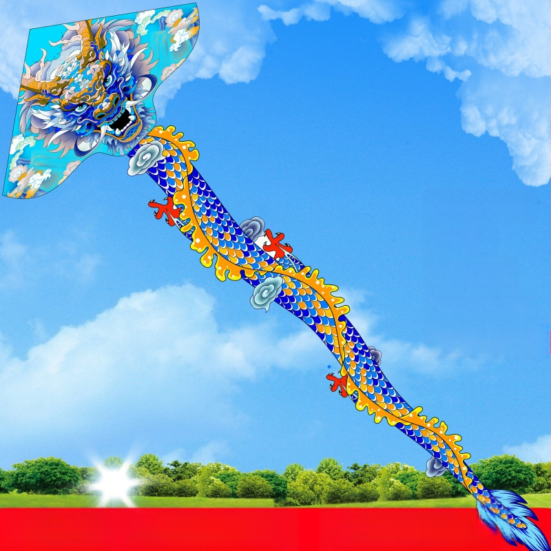 Jauns simtkājis Jinwei Tianlong 11 metri 15 metri 30 metri 50 metri zaļa čūska gara aste liels pūķis vairumtirdzniecība labi mušu ražotāji