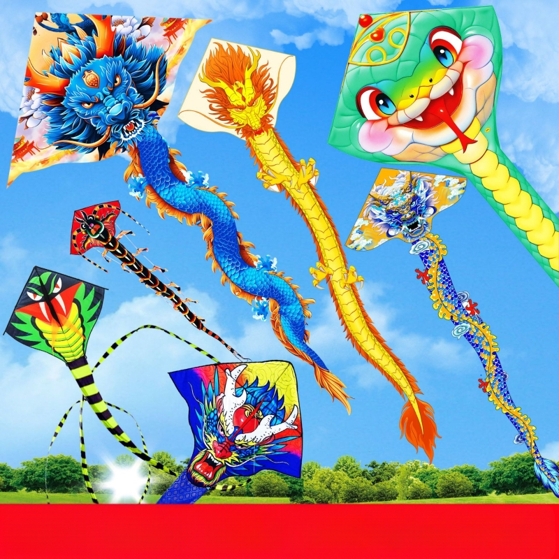 Jauns simtkājis Jinwei Tianlong 11 metri 15 metri 30 metri 50 metri zaļa čūska gara aste liels pūķis vairumtirdzniecība labi mušu ražotāji