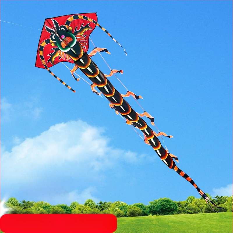 Jauns simtkājis Jinwei Tianlong 11 metri 15 metri 30 metri 50 metri zaļa čūska gara aste liels pūķis vairumtirdzniecība labi mušu ražotāji