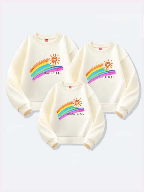 Lasteaia lapsevanema ja lapse tegevuste klassi riided sügis ja talv kooli sport õpilase vabaaja pluus lapsevanema ja lapse riided uus kampsun