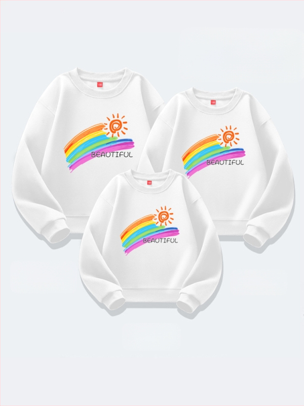 Lasteaia lapsevanema ja lapse tegevuste klassi riided sügis ja talv kooli sport õpilase vabaaja pluus lapsevanema ja lapse riided uus kampsun