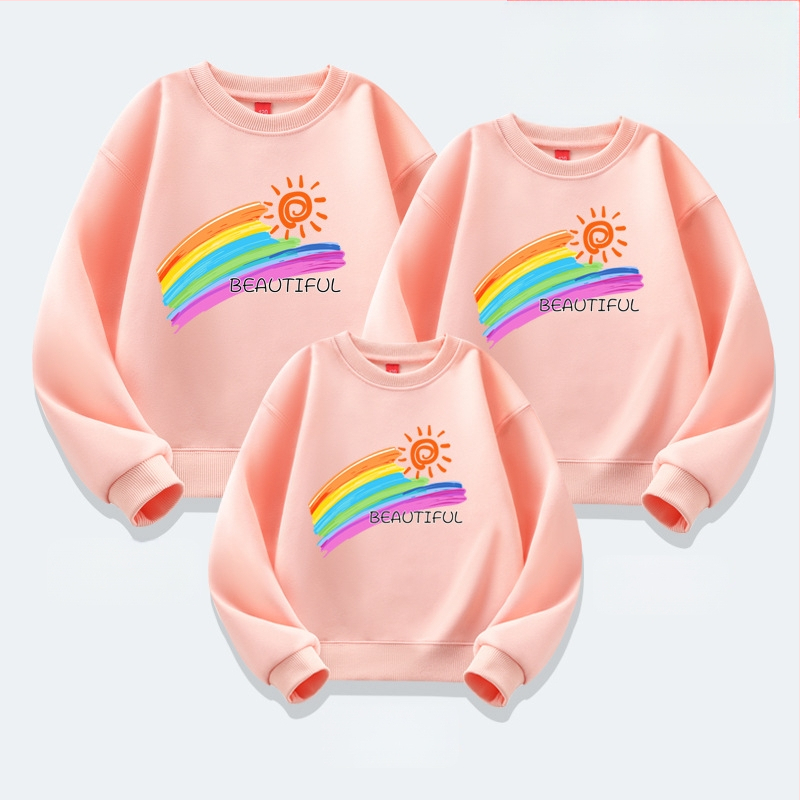 Lasteaia lapsevanema ja lapse tegevuste klassi riided sügis ja talv kooli sport õpilase vabaaja pluus lapsevanema ja lapse riided uus kampsun