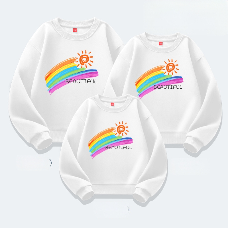 Lasteaia lapsevanema ja lapse tegevuste klassi riided sügis ja talv kooli sport õpilase vabaaja pluus lapsevanema ja lapse riided uus kampsun