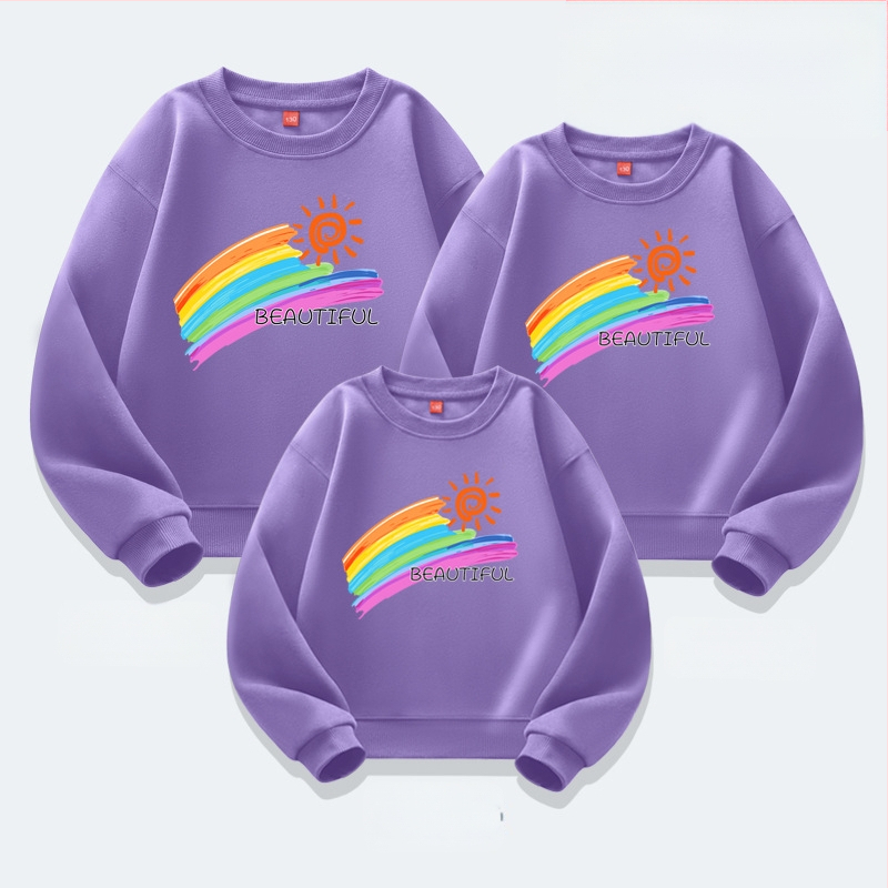 Lasteaia lapsevanema ja lapse tegevuste klassi riided sügis ja talv kooli sport õpilase vabaaja pluus lapsevanema ja lapse riided uus kampsun