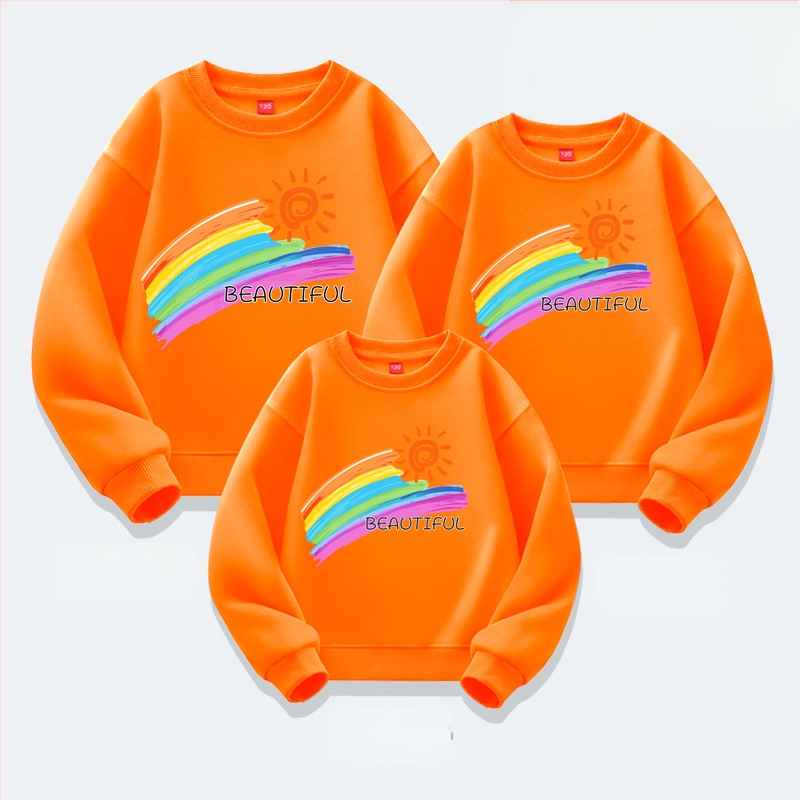 Lasteaia lapsevanema ja lapse tegevuste klassi riided sügis ja talv kooli sport õpilase vabaaja pluus lapsevanema ja lapse riided uus kampsun