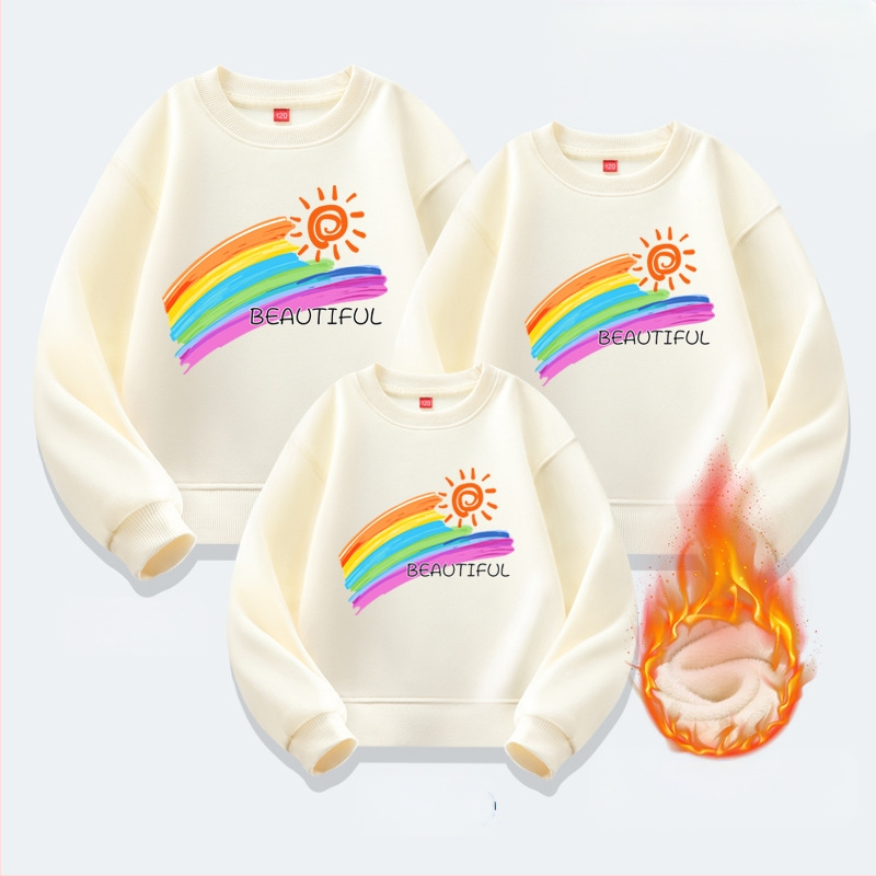 Lasteaia lapsevanema ja lapse tegevuste klassi riided sügis ja talv kooli sport õpilase vabaaja pluus lapsevanema ja lapse riided uus kampsun