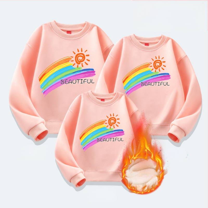 Lasteaia lapsevanema ja lapse tegevuste klassi riided sügis ja talv kooli sport õpilase vabaaja pluus lapsevanema ja lapse riided uus kampsun