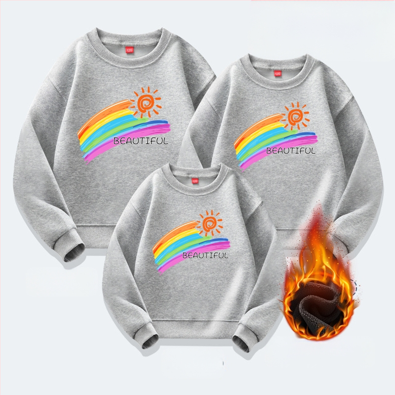 Lasteaia lapsevanema ja lapse tegevuste klassi riided sügis ja talv kooli sport õpilase vabaaja pluus lapsevanema ja lapse riided uus kampsun