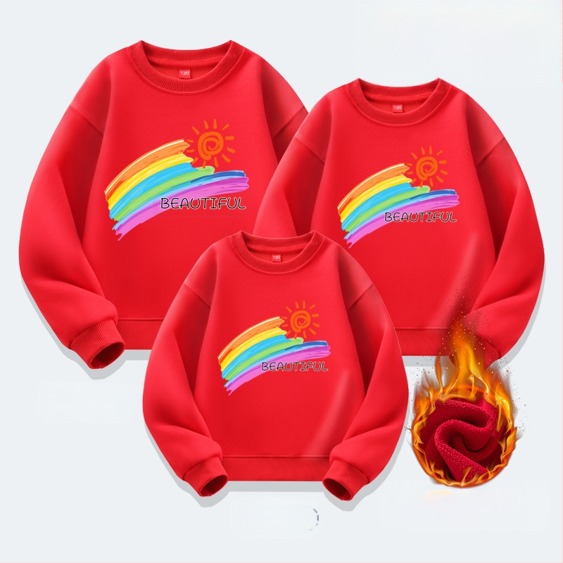 Lasteaia lapsevanema ja lapse tegevuste klassi riided sügis ja talv kooli sport õpilase vabaaja pluus lapsevanema ja lapse riided uus kampsun