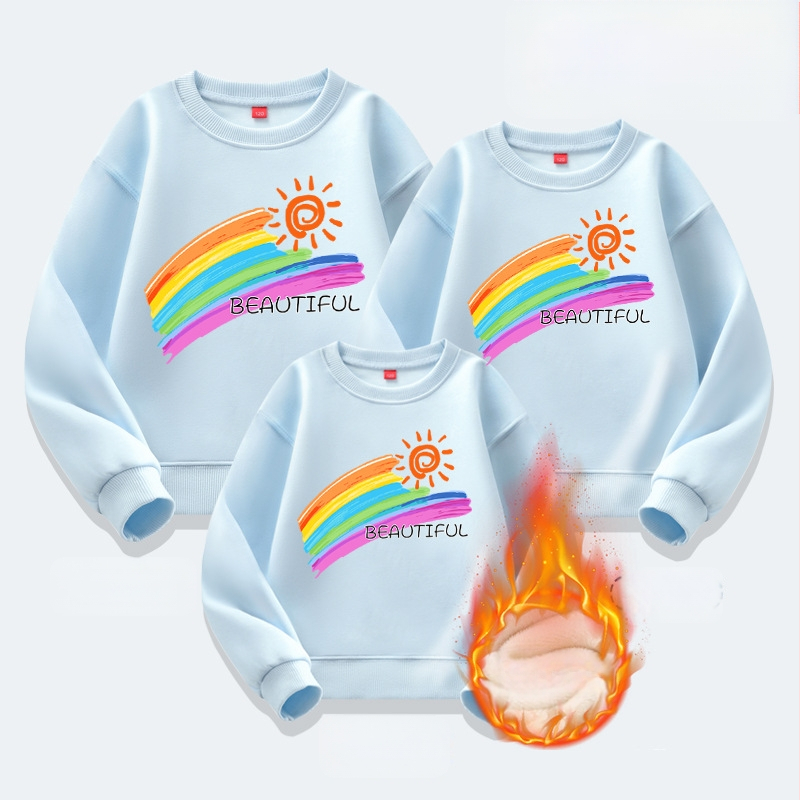 Lasteaia lapsevanema ja lapse tegevuste klassi riided sügis ja talv kooli sport õpilase vabaaja pluus lapsevanema ja lapse riided uus kampsun