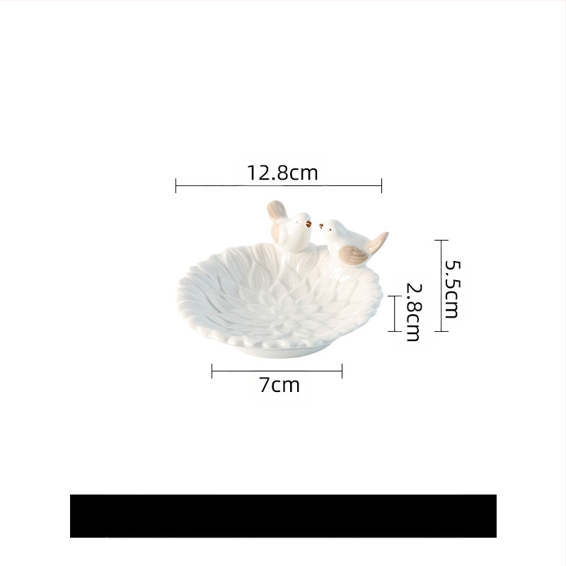 Papuošalų lėkštė, kūrybinga, aukštos klasės, paukštis, miela muilo lėkštė, dietinė sūpuoklinė lėkštė, keraminė laikymo lentynėlė, papuošalų laikymo šviesa, prabangi „Dim Sum“