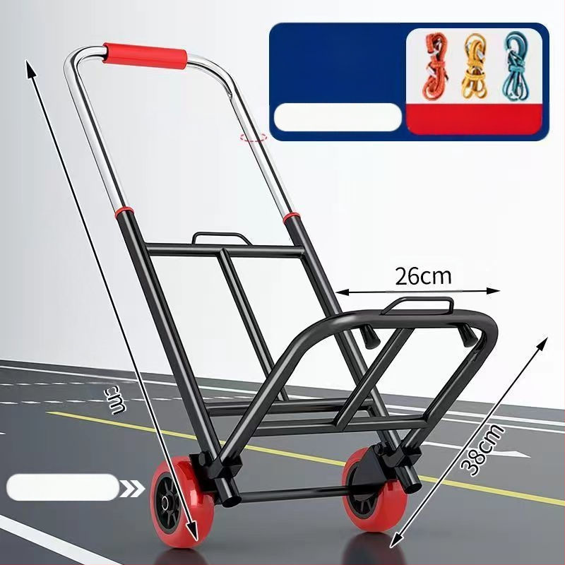 Saksa kvaliteediga väike käru kokkupandav auto kodukäitlus haagise ostlemine ostukäru kerge kaasaskantav pagas