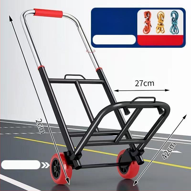 Saksa kvaliteediga väike käru kokkupandav auto kodukäitlus haagise ostlemine ostukäru kerge kaasaskantav pagas