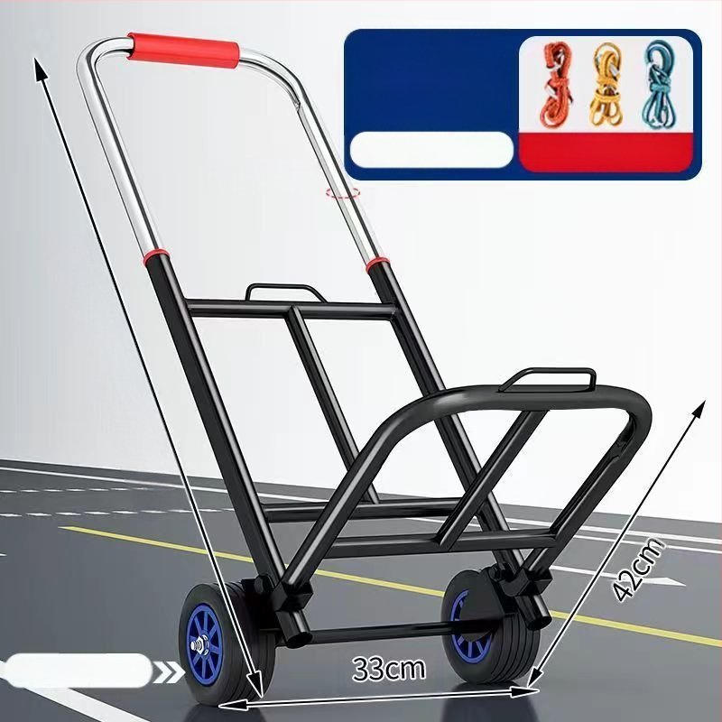 Saksa kvaliteediga väike käru kokkupandav auto kodukäitlus haagise ostlemine ostukäru kerge kaasaskantav pagas