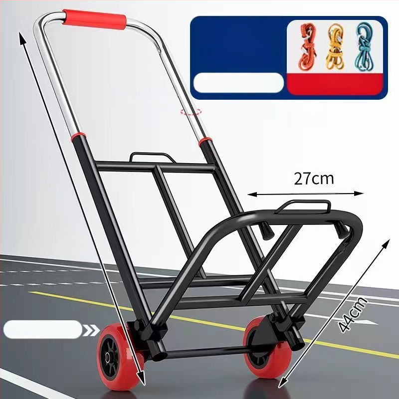 Saksa kvaliteediga väike käru kokkupandav auto kodukäitlus haagise ostlemine ostukäru kerge kaasaskantav pagas