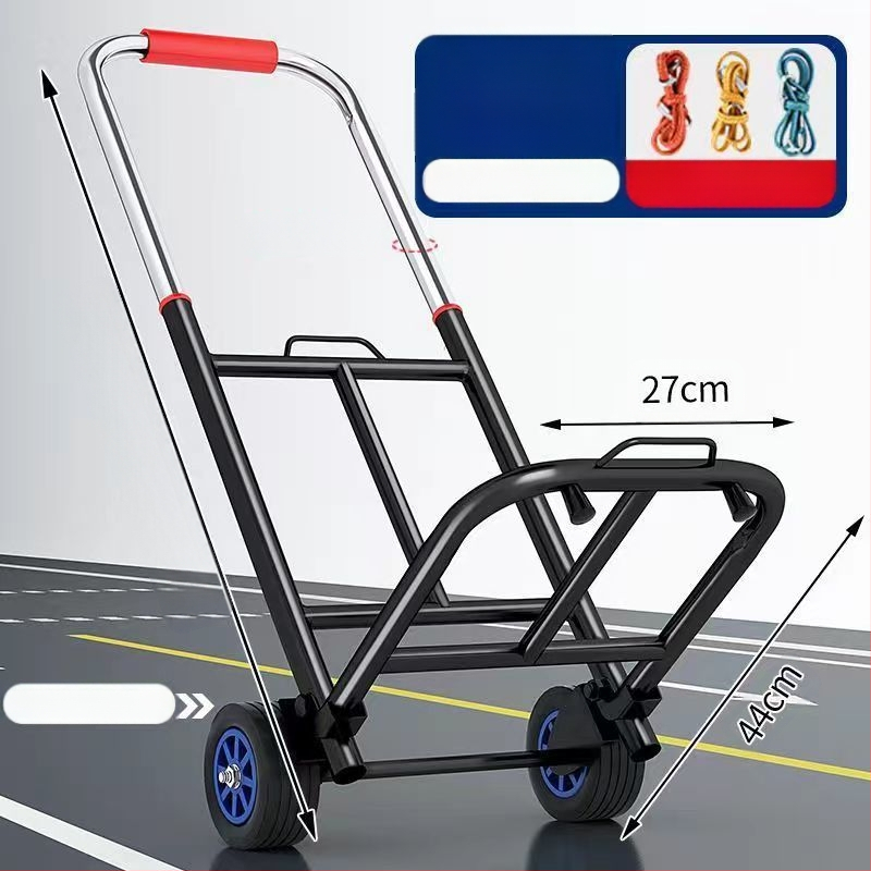 Saksa kvaliteediga väike käru kokkupandav auto kodukäitlus haagise ostlemine ostukäru kerge kaasaskantav pagas