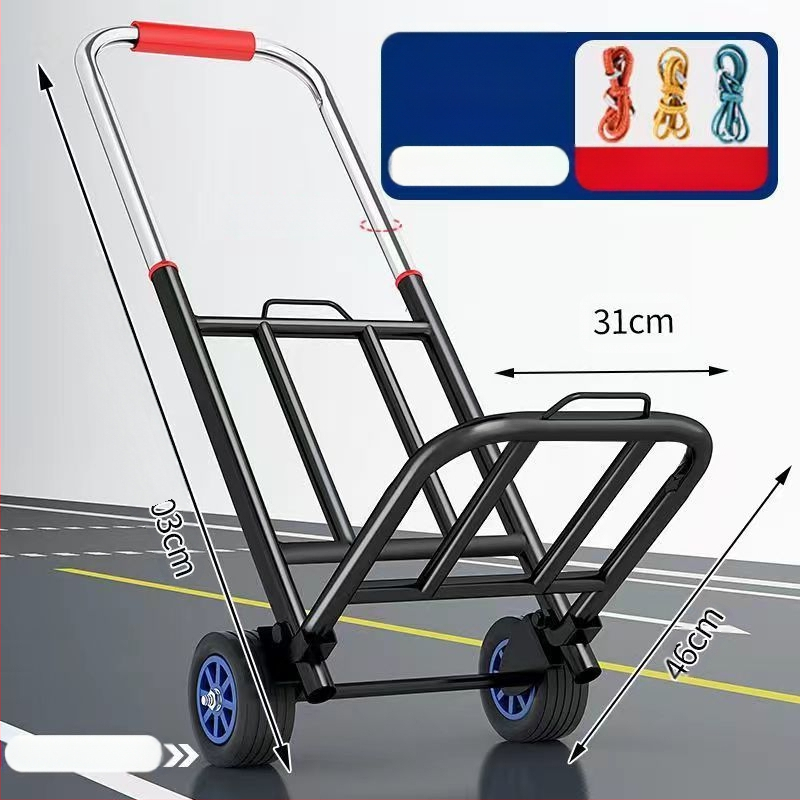 Saksa kvaliteediga väike käru kokkupandav auto kodukäitlus haagise ostlemine ostukäru kerge kaasaskantav pagas