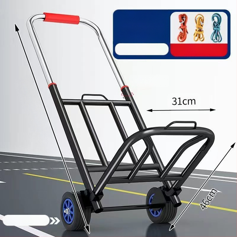 Saksa kvaliteediga väike käru kokkupandav auto kodukäitlus haagise ostlemine ostukäru kerge kaasaskantav pagas