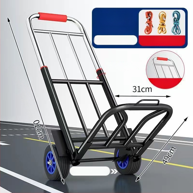 Saksa kvaliteediga väike käru kokkupandav auto kodukäitlus haagise ostlemine ostukäru kerge kaasaskantav pagas