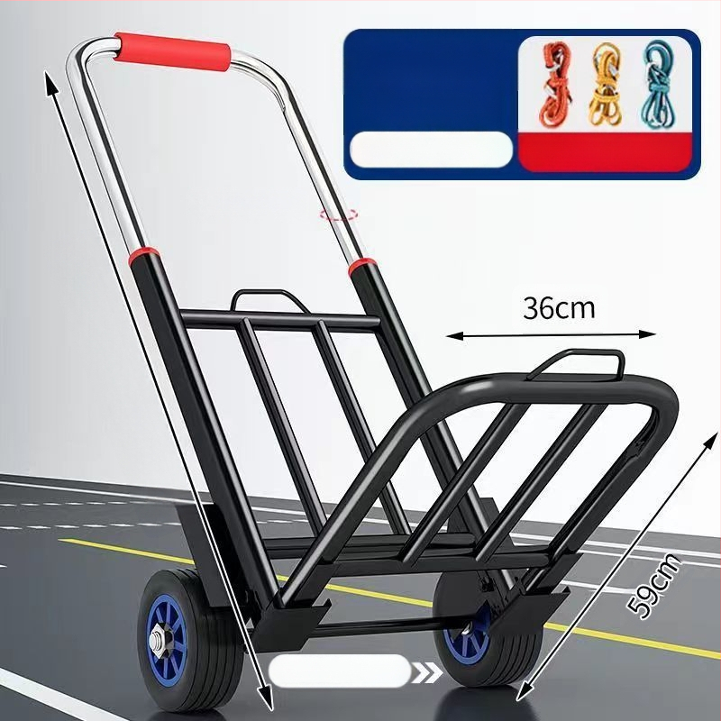 Saksa kvaliteediga väike käru kokkupandav auto kodukäitlus haagise ostlemine ostukäru kerge kaasaskantav pagas