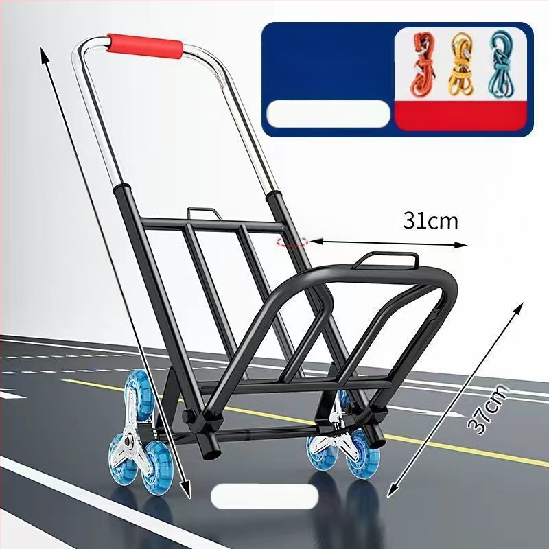 Saksa kvaliteediga väike käru kokkupandav auto kodukäitlus haagise ostlemine ostukäru kerge kaasaskantav pagas