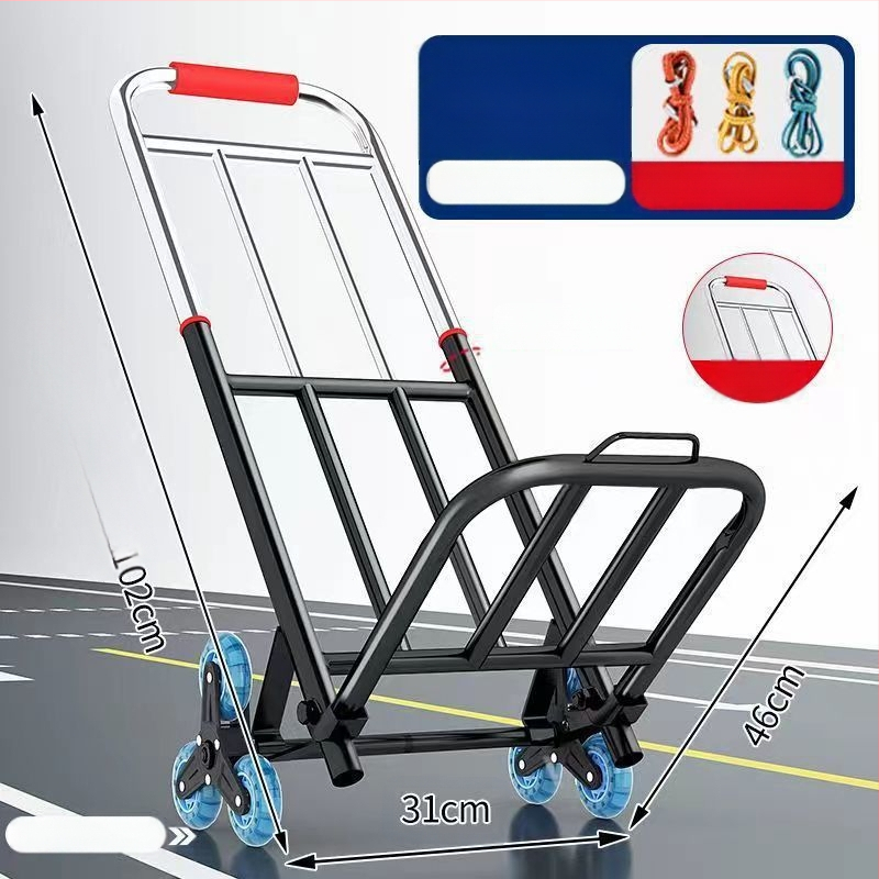 Saksa kvaliteediga väike käru kokkupandav auto kodukäitlus haagise ostlemine ostukäru kerge kaasaskantav pagas