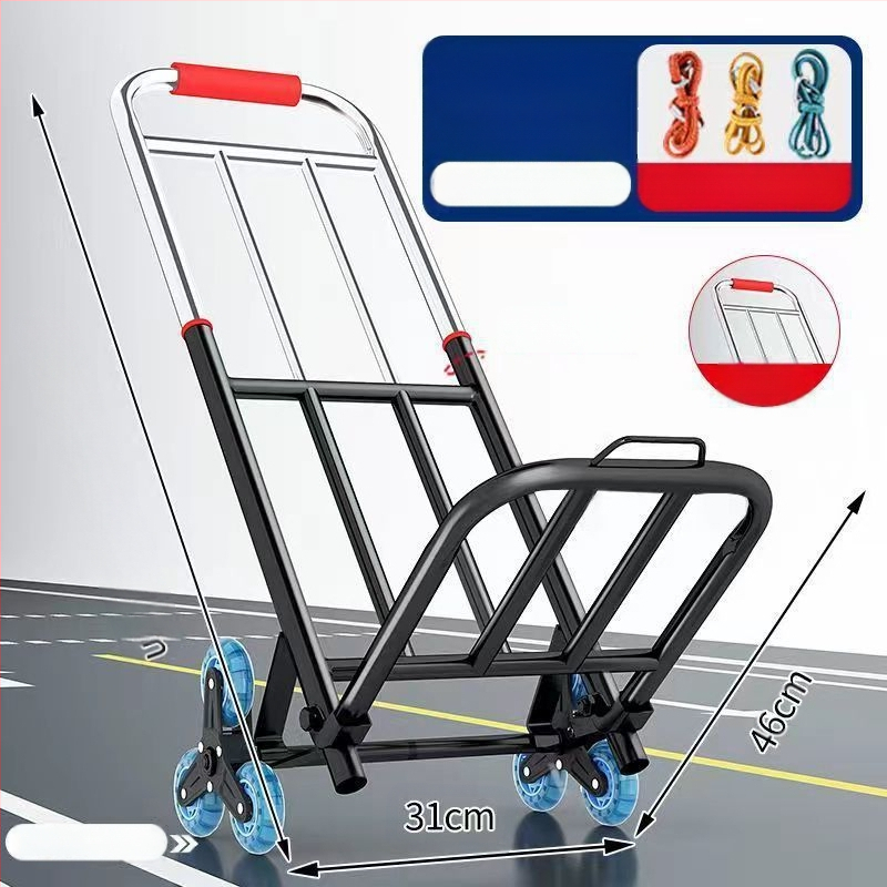 Saksa kvaliteediga väike käru kokkupandav auto kodukäitlus haagise ostlemine ostukäru kerge kaasaskantav pagas