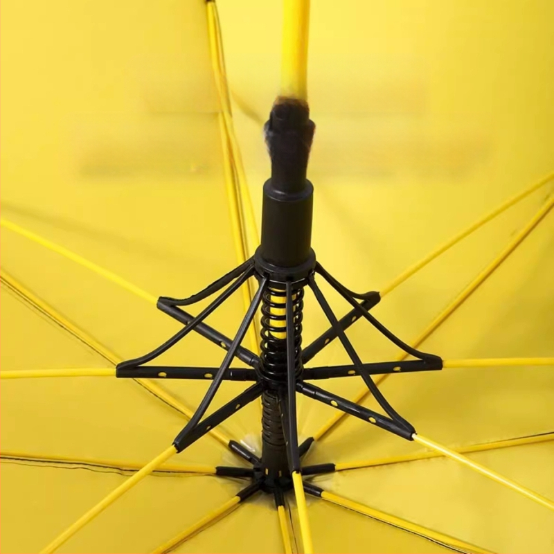 Голф чадър с дълга дръжка и водоустойчив капак, полуавтоматично отваряне и затваряне, автомобилен чадър с права дръжка, силен, устойчив на вятър, черен гумен слънцезащитен крем.