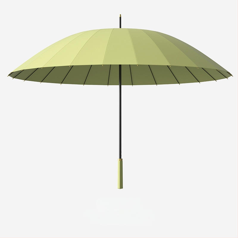 Голф чадър с дълга дръжка и водоустойчив капак, полуавтоматично отваряне и затваряне, автомобилен чадър с права дръжка, силен, устойчив на вятър, черен гумен слънцезащитен крем.