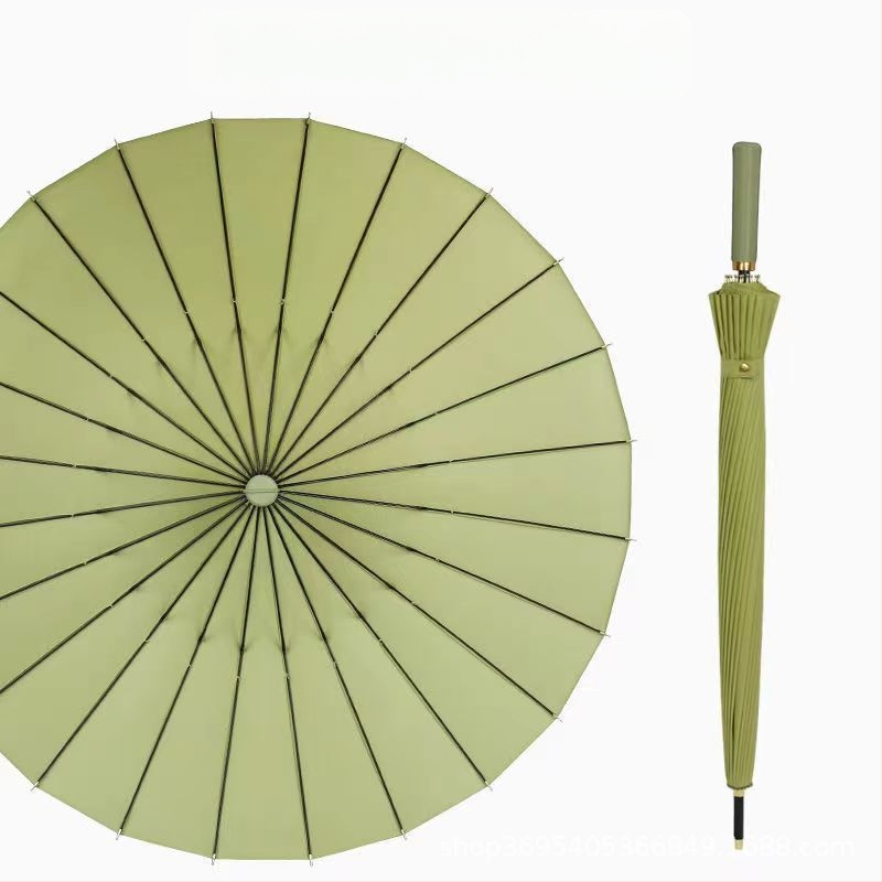 Голф чадър с дълга дръжка и водоустойчив капак, полуавтоматично отваряне и затваряне, автомобилен чадър с права дръжка, силен, устойчив на вятър, черен гумен слънцезащитен крем.