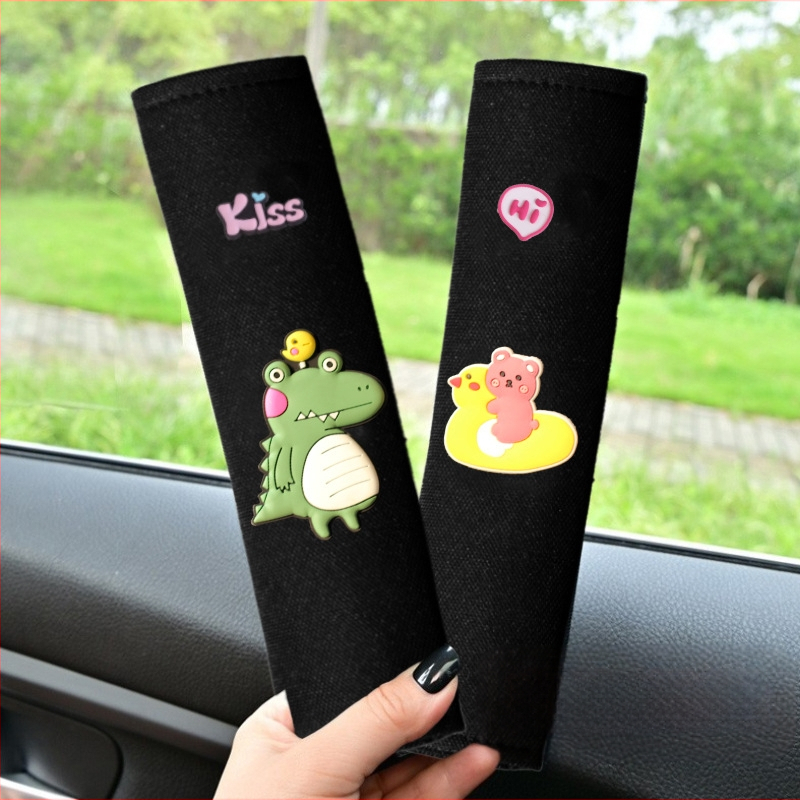 Auto turvavöö õlakate Auto puuvillast ja linasest turvavöö kaitsekate Kulumiskindel auto turvavöö õlakate