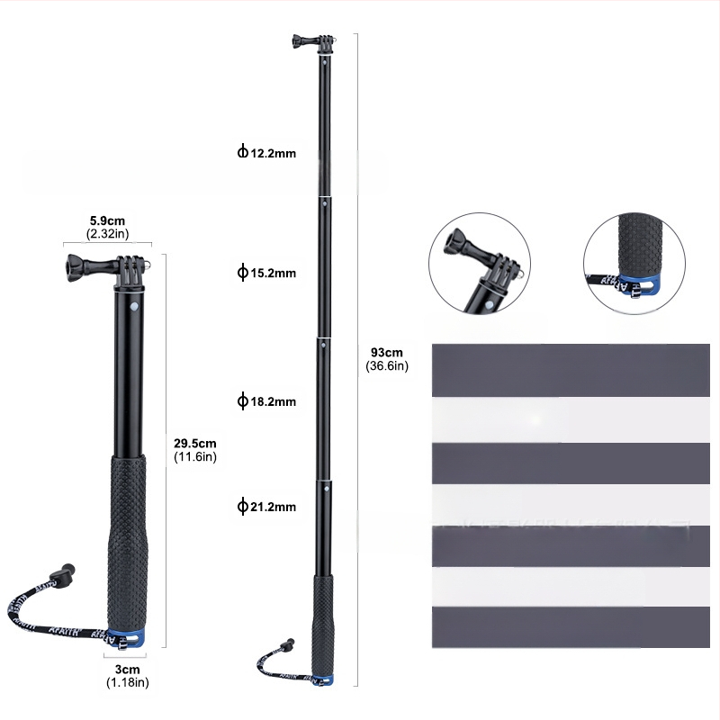 „Feiyu“ prailginimo strypas „Dajiang Vast“ mobiliojo telefono stabilizatorius universalus asmenukių lazdas sportinė kamera „gopro13“ delninis strypas