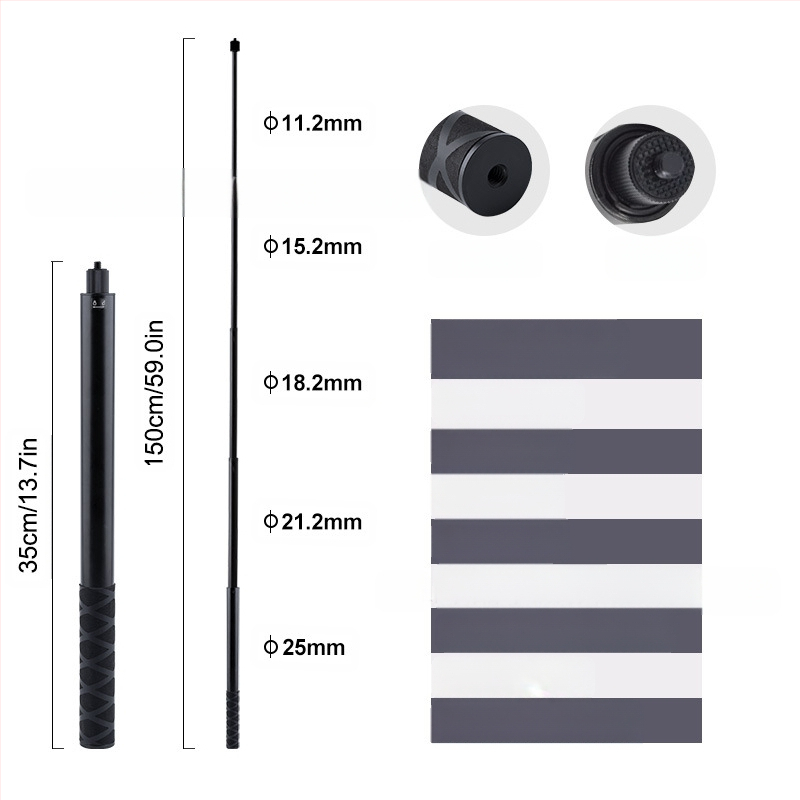 „Feiyu“ prailginimo strypas „Dajiang Vast“ mobiliojo telefono stabilizatorius universalus asmenukių lazdas sportinė kamera „gopro13“ delninis strypas