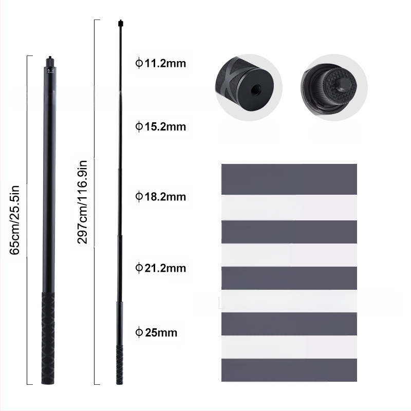 „Feiyu“ prailginimo strypas „Dajiang Vast“ mobiliojo telefono stabilizatorius universalus asmenukių lazdas sportinė kamera „gopro13“ delninis strypas