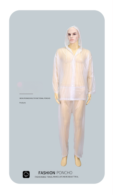 Sustorintas lietaus neperšlampamas lietpaltis ir kelnės, dviračio lietaus pončas, motociklo lietpaltis pristatymo motociklininkams, nepralaidus perpjautas lietpaltis