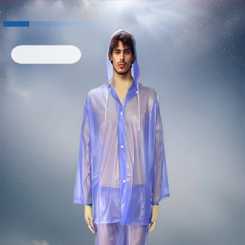 Sustorintas lietaus neperšlampamas lietpaltis ir kelnės, dviračio lietaus pončas, motociklo lietpaltis pristatymo motociklininkams, nepralaidus perpjautas lietpaltis