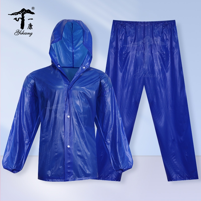 Sustorintas lietaus neperšlampamas lietpaltis ir kelnės, dviračio lietaus pončas, motociklo lietpaltis pristatymo motociklininkams, nepralaidus perpjautas lietpaltis