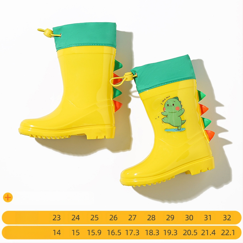 Детски дъждобран за момче, прозрачна козирка, жълто пончо с патица, удължен по цялото тяло, водоустойчив комплект за момичета с динозавърски мотиви