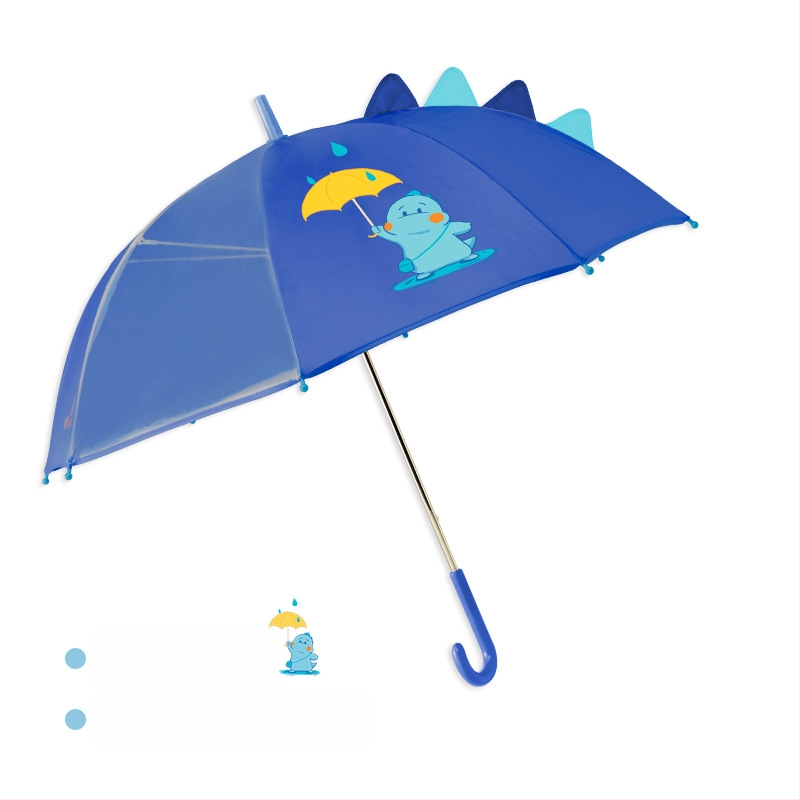 Детски дъждобран за момче, прозрачна козирка, жълто пончо с патица, удължен по цялото тяло, водоустойчив комплект за момичета с динозавърски мотиви